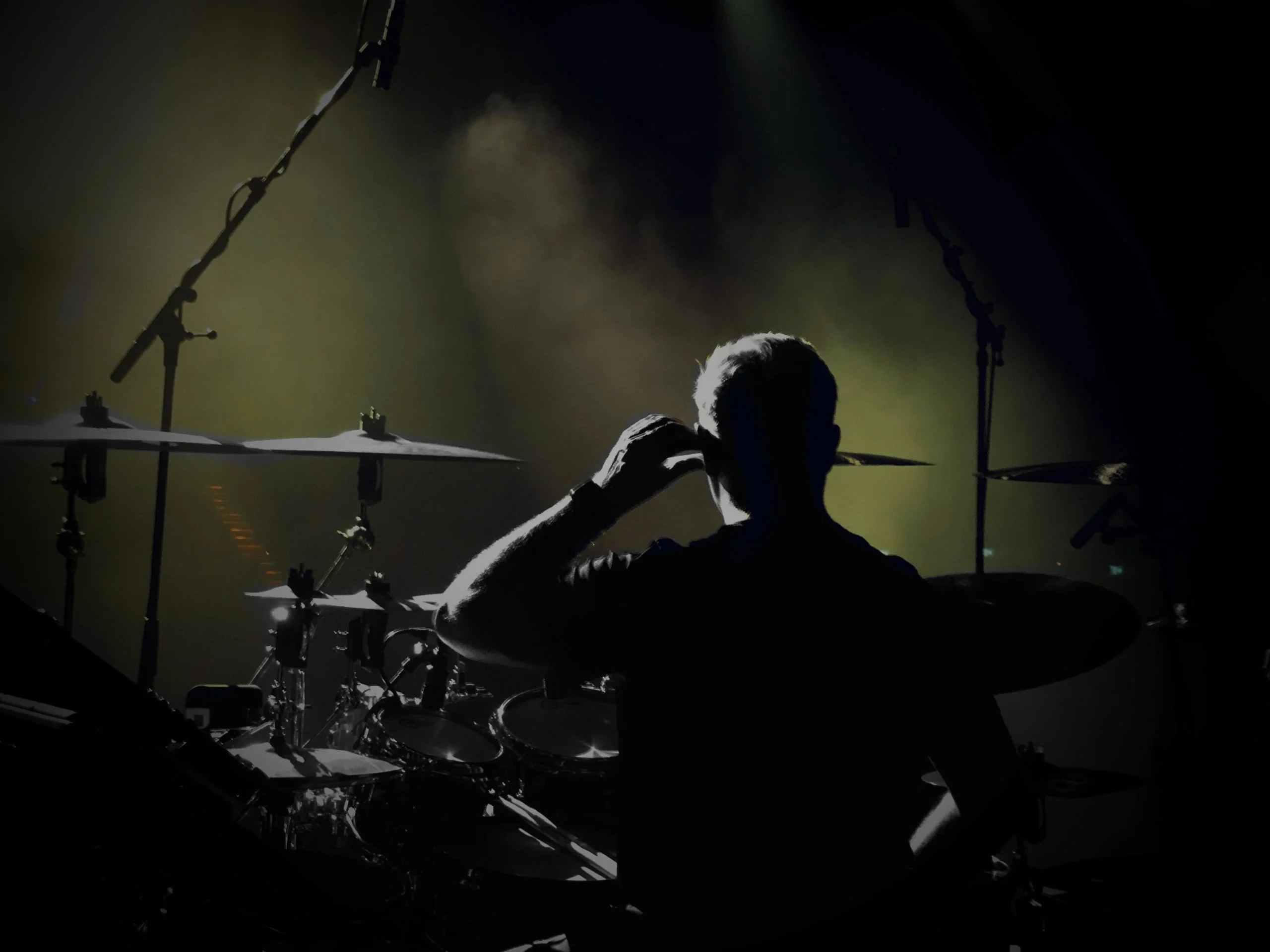 Craig Blundell using Sennheiser microphones and in-ear monitors